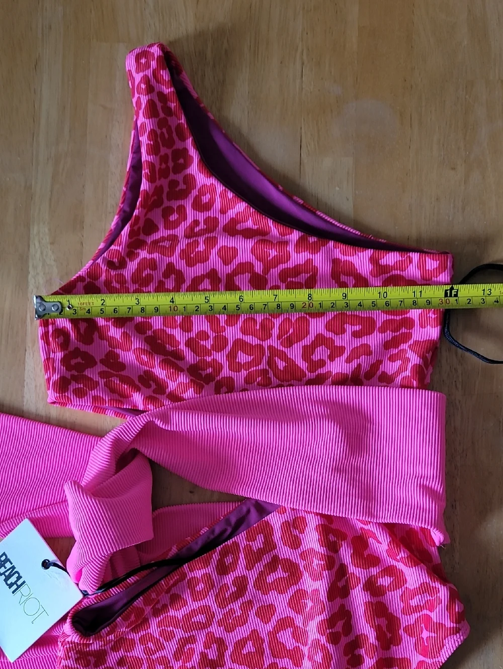 Beach Riot Eva Leopard Cut-Out One-Piece Swimsuit